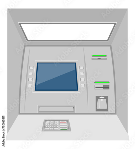 atm cash dispenser stock vector illustration