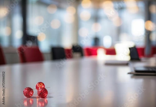 Modern Business Office Ambiance Bokeh Interior with Distinct Workspaces, Blurred image modern business Office