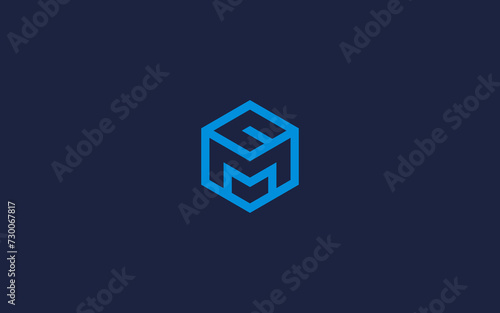 letter mc with hexagon logo icon design vector design template inspiration