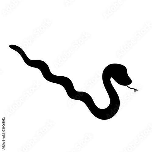 silhouette of a black snake, Chinese New Year of the Chinese zodiac snake