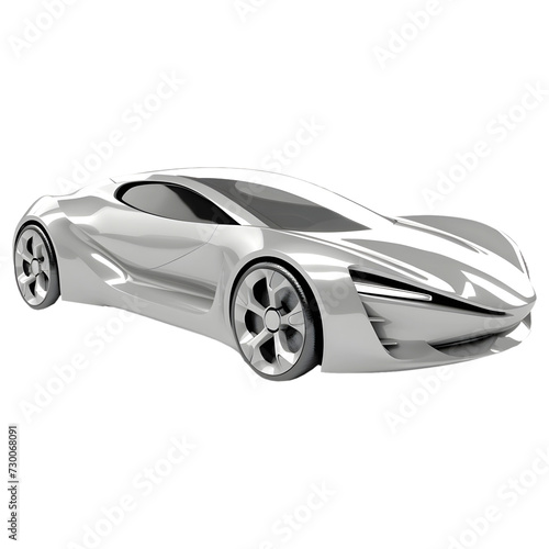 3D Rendering of a Luxury Car on Transparent Background - Ai Generated