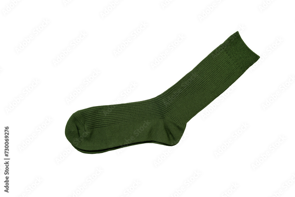 Pair of green socks on an isolated white background Pair of green socks on an isolated white background