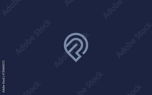 letter p with location logo icon design vector design template inspiration