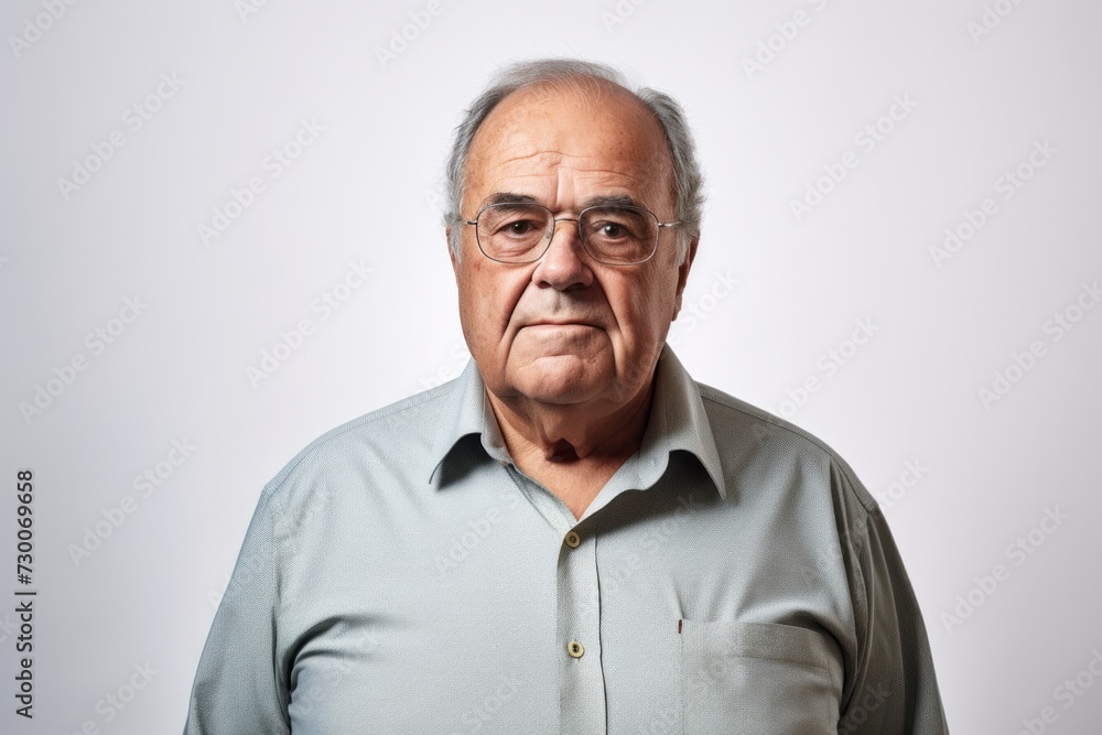 Portrait of a senior man with glasses looking at the camera. Portrait of a senior man with glasses looking at the camera.