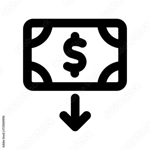 money withdrawal line icon