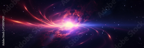 3d render. Abstract neon blackhole space nebular background. Black hole at the center of the vortex. Particles leave luminous traces. Fantastic wallpaper	
 photo