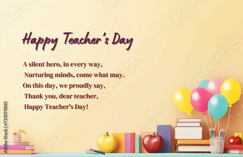 Happy Teacher s day celebration background and banner design
