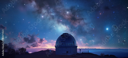 Illustration. Heavenly sky. star field sky. Extra wide format. Hope, divine, heavens, journey into the unknown concept. Astronomy. Hand edited AI. photo