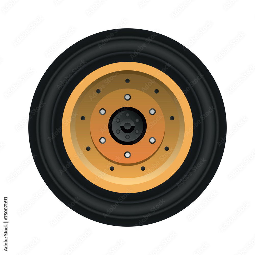 Wheel. Illustration on a white background for design Wheel. Illustration on a white background for design