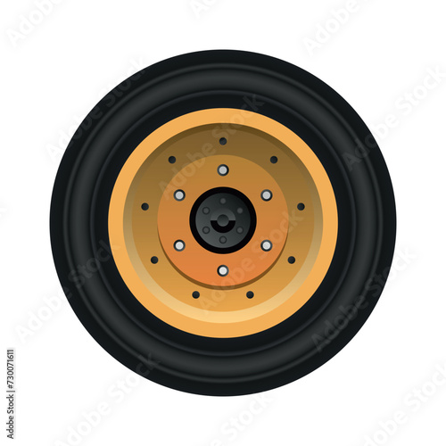 Wheel. Illustration on a white background for design