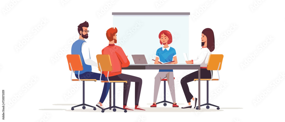 Education presentation meeting illustration.