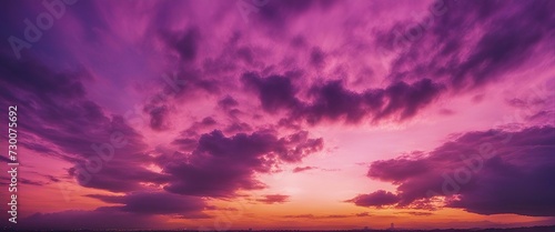 purple sunset sky with clouds background