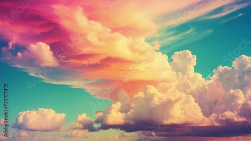 Colourful clouds in the sky 