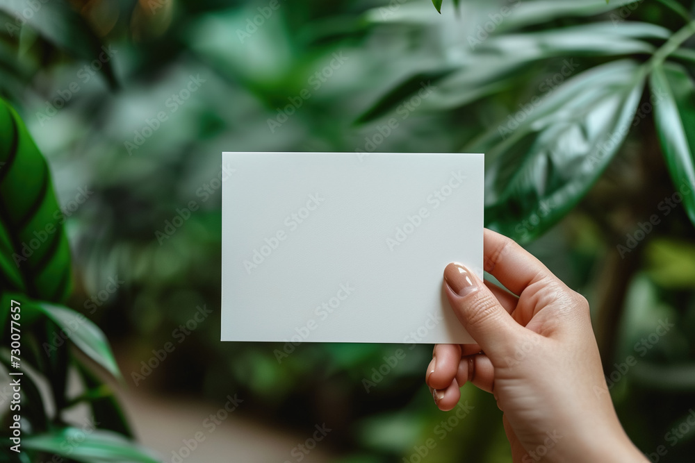 Hand-holding white paper for writing advertisements in public relations space. AI Generated Hand-holding white paper for writing advertisements in public relations space. AI Generated