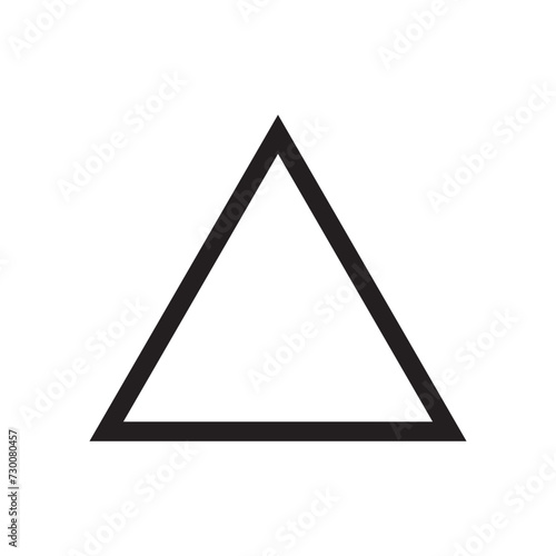 line icon triangle pyramid flat vector illustration