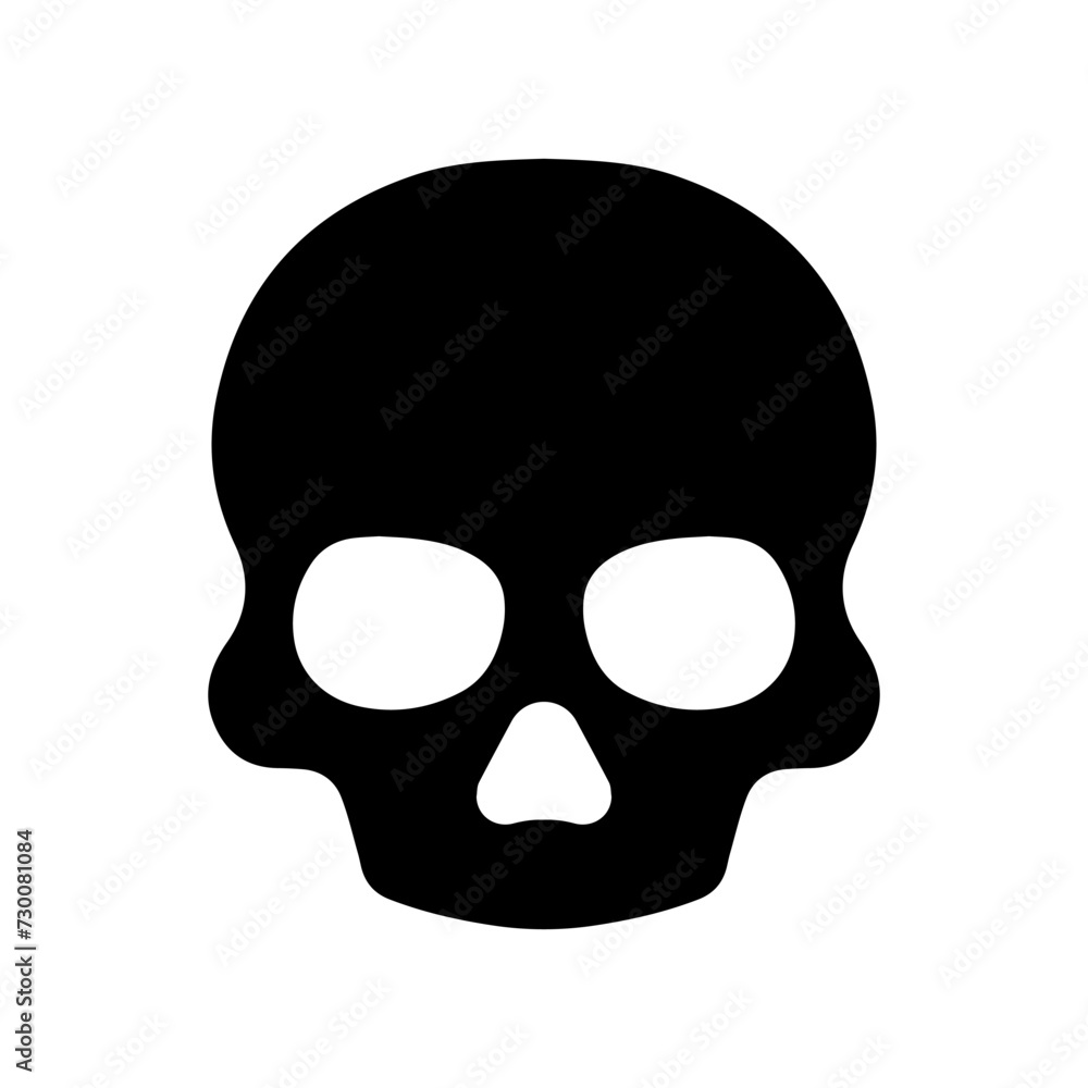 death skull icon symbol flat vector illustration