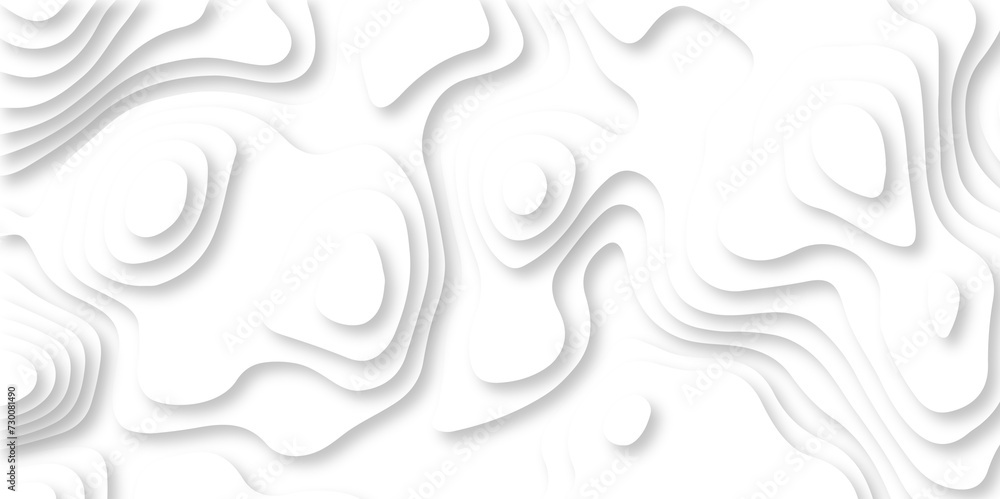 	
Gray and white wave Seamless abstract white papercut background 3d realistic design use for ads banner and advertising print design vector. 3d topography relief. Vector topographic illustration.