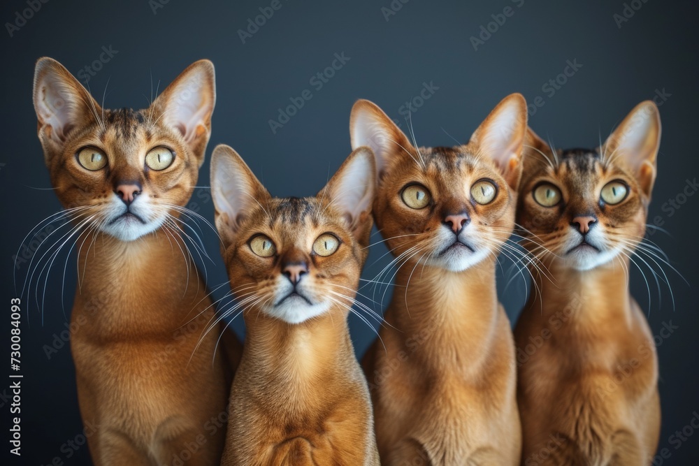 Assembly Of Abyssinian Cats