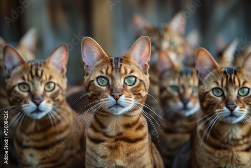 Collective Of Bengal Cats