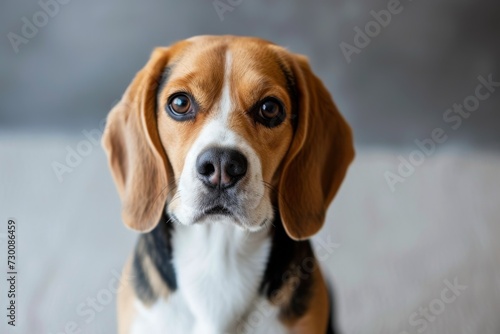 Charming Beagle Dog Captured In Closeup Portrait