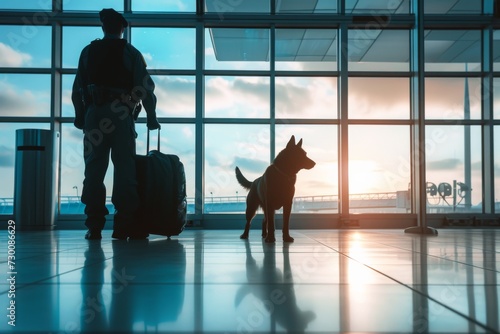 Vigilant Airport Police Officers Witness A Drug Detection Dog In Action photo