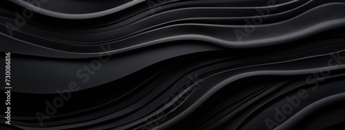 Black gray abstract waves wave 3d soft texture illustration background banner design for presentation