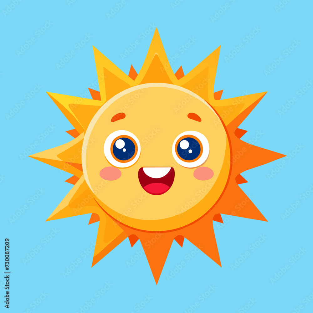 Playful Sun: Vector Illustration Playful Sun: Vector Illustration