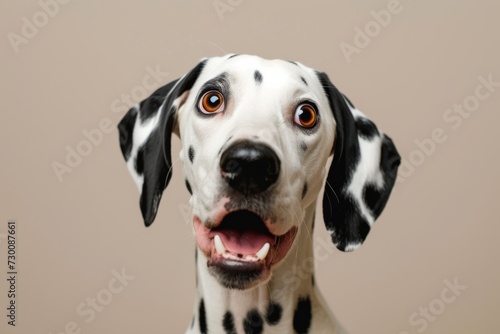 Stunning Studio Photography Of A Surprised Dalmatian Dog