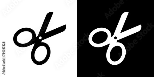 Scissors icon. Cutting tool. Tool. Tool icon. Black icon. Black logo