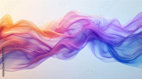Delicate gradients cascading in a dance of colors  creating a mesmerizing wave in a simple abstract setting