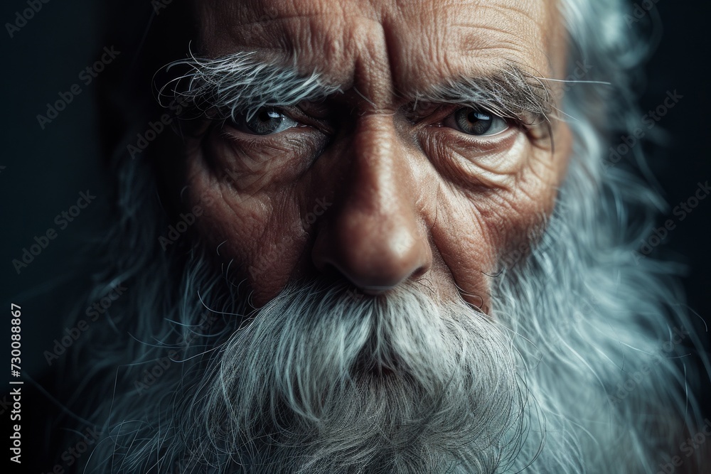 Silverbearded Man Exudes Timeless Wisdom In This Elegantly Edited Portrait Silverbearded Man Exudes Timeless Wisdom In This Elegantly Edited Portrait