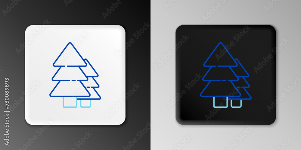 Line Tree icon isolated on grey background. Forest symbol. Colorful outline concept. Vector Line Tree icon isolated on grey background. Forest symbol. Colorful outline concept. Vector