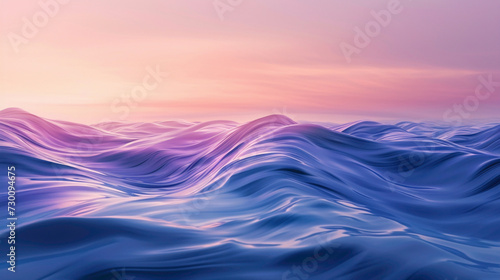 Subtle gradients interweaving effortlessly, painting a seamless wave of color in a calm and minimalist scene photo
