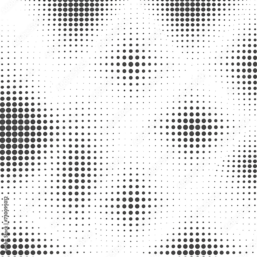 Halftone dots frame background design, transparent background