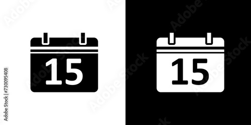 Calendar icon. Date setter. Day. Year. Black icon
