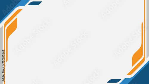 Background template flat design blue and orange color 