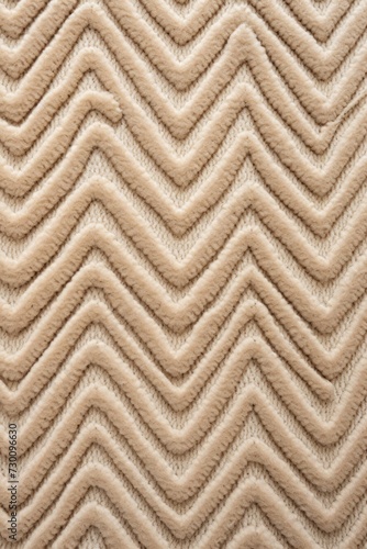 Beige zig-zag wave pattern carpet texture background