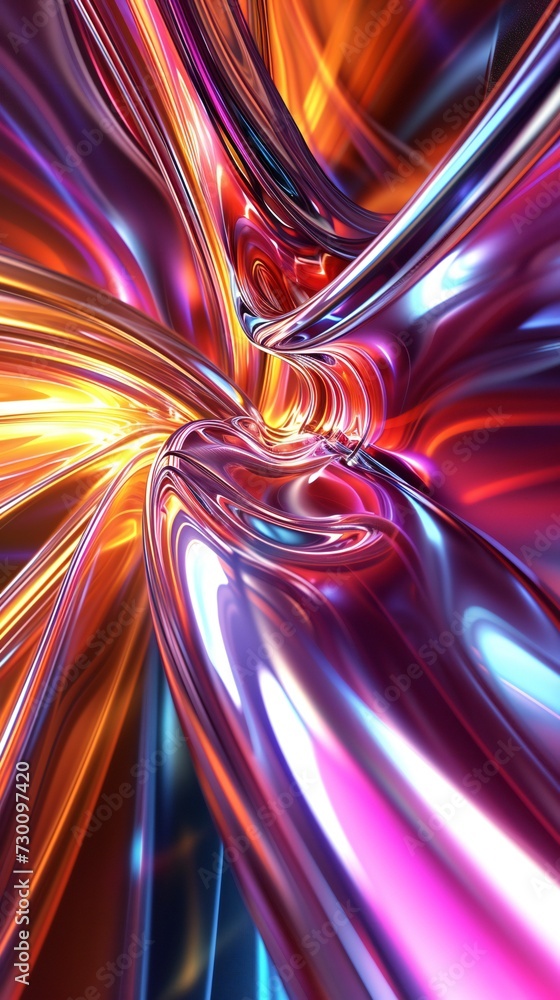 3d abstract bright neon twirls waves vertical background 3d abstract bright neon twirls waves vertical background