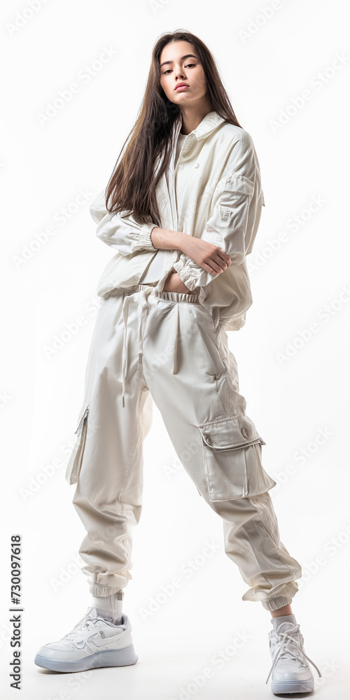 Young woman model posing on background. Model snapshot photo for model agency Young woman model posing on background. Model snapshot photo for model agency
