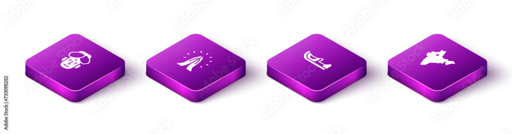 Set Isometric Indian man, Hands in praying position, shoes and map icon. Vector Set Isometric Indian man, Hands in praying position, shoes and map icon. Vector