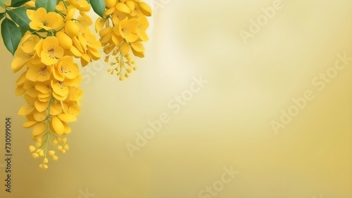 Kani Konna poov image, beautiful cassia flower background with copy space for text, Kerala vishu festival background 