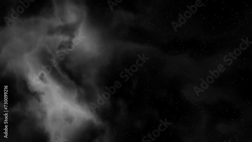 mystische graue intergalaktische Nebelschwaden im Universum, Rauch, Wolken, Weltall photo