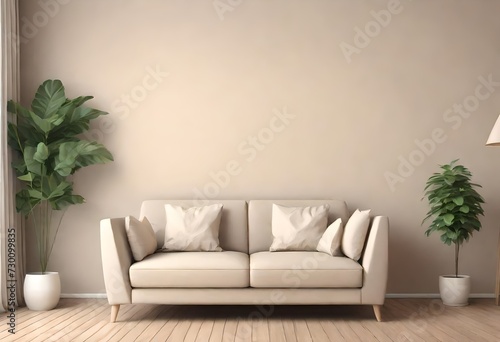 living room interior background is beige. © rana Taha