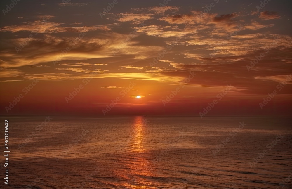Sunrise or Sunset on the beach for backgrounds. Sea background in the sunset.