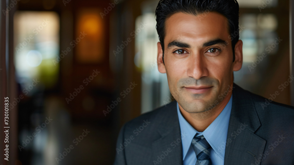 Close-up professional portrait of a business executive exuding confidence in corporate attire. Close-up professional portrait of a business executive exuding confidence in corporate attire.