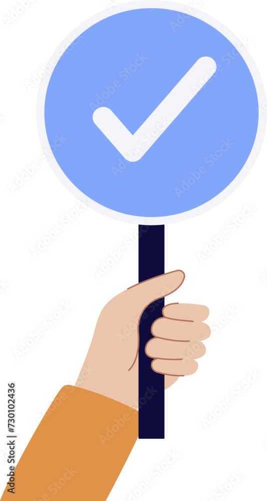 Election ballot vector. The hand holding the voting card of most people in making a choice. Election ballot vector. The hand holding the voting card of most people in making a choice.