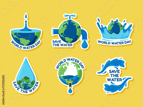 World Water Day Sticker Collection