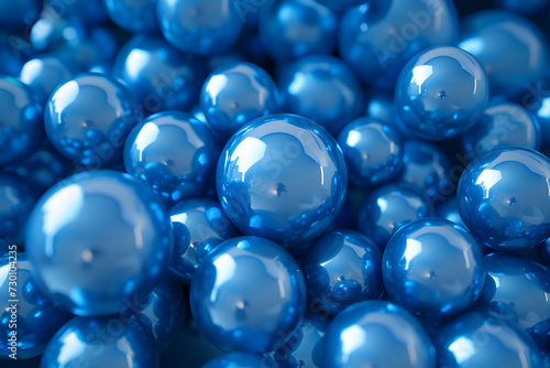 Ethereal Blue Spheres  An Abstract 3D Rendering