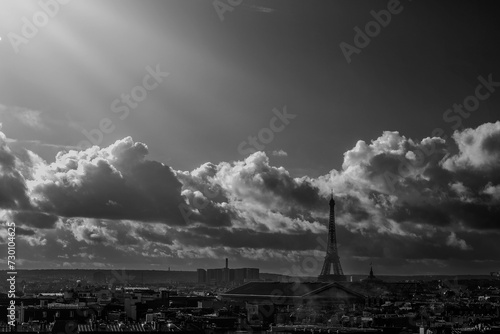 storm clouds over the city