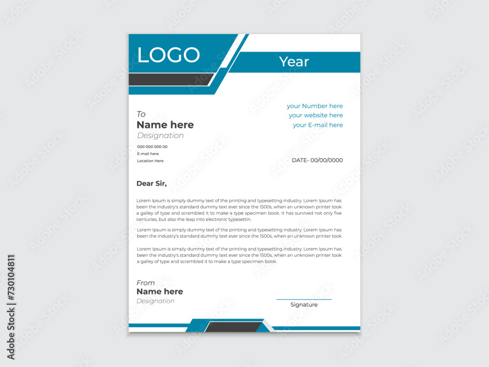 Professional Business LetterHead Design Layout Professional Business LetterHead Design Layout
